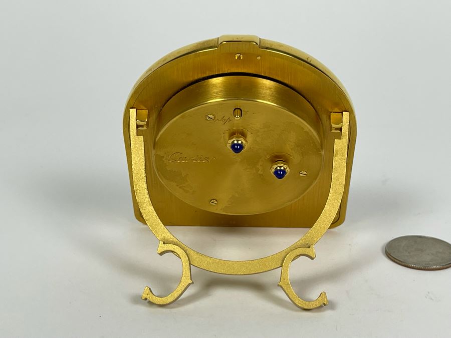 Cartier Alarm Clock Tortue 7 Jewels 6602 Working 3 X 3.5 [Photo 5]