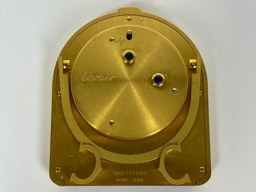 Cartier Alarm Clock Tortue 7 Jewels 6602 Working 3 X 3.5 [Photo 6]