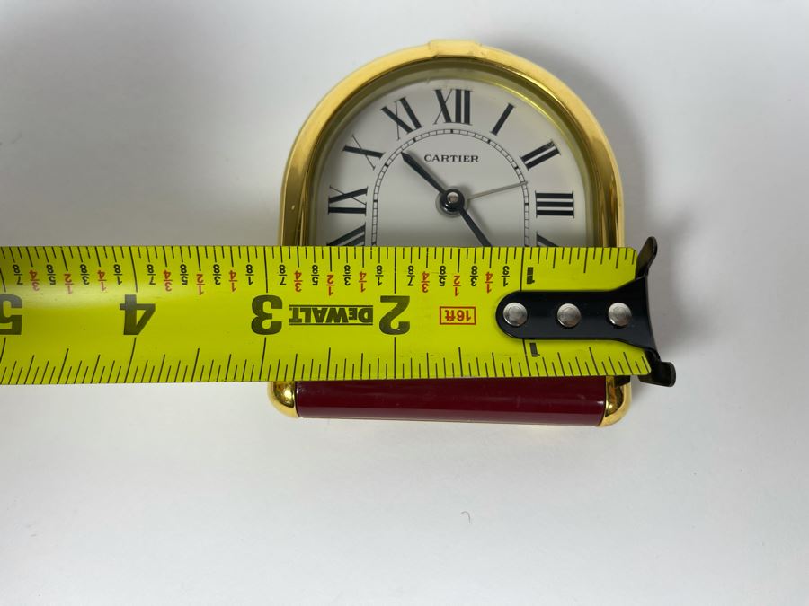 Cartier Alarm Clock Tortue 7 Jewels 6602 Working 3 X 3.5 [Photo 11]