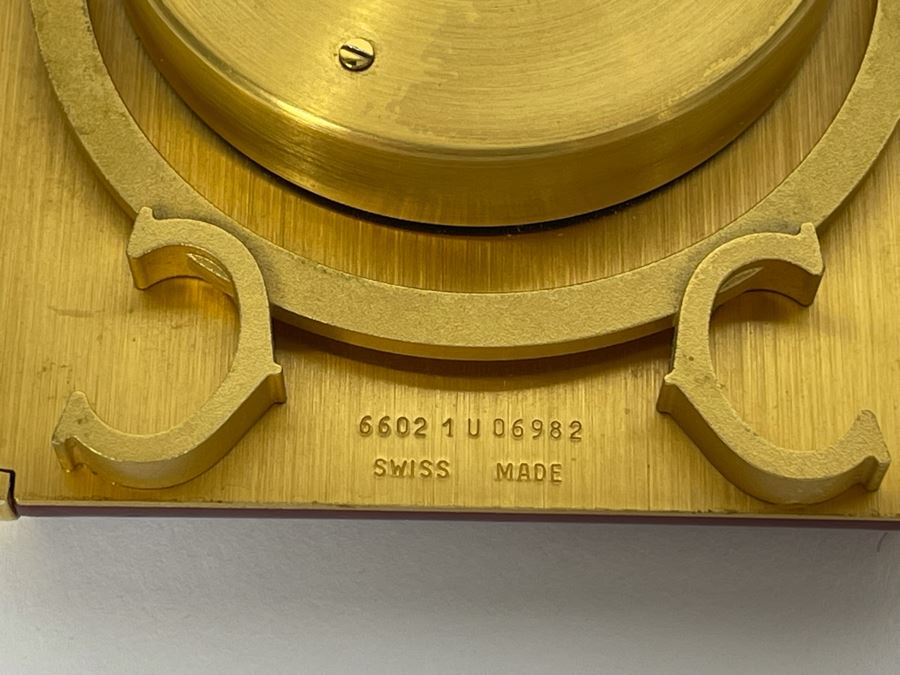 Cartier Alarm Clock Tortue 7 Jewels 6602 Working 3 X 3.5 [Photo 8]