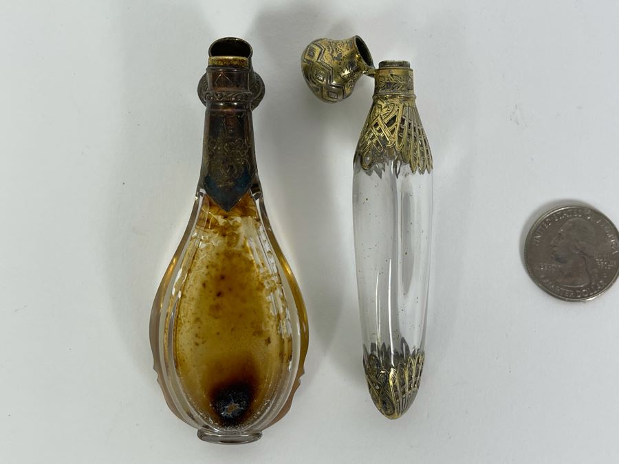 Pair Of Vintage Perfume Bottles Apx 4L [Photo 6]