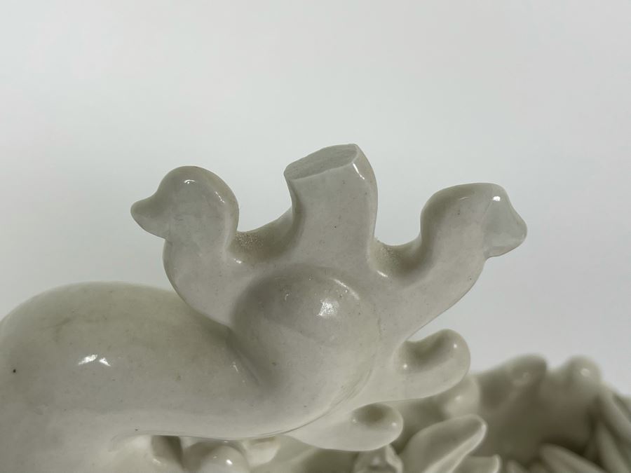 Blanc De Chine Porcelain Asian Dragon Slight Chip In Tail 12W X 5.5D X 8.5H [Photo 8]