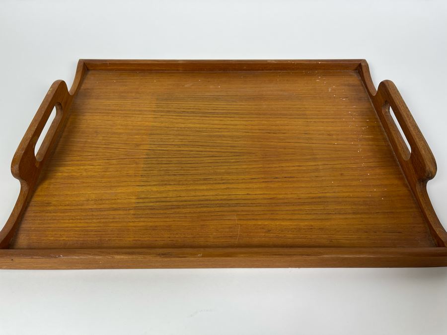 Vintage Kalmar Teak Wood Tray 16.5 X 12 And Ice Bucket 8 X 8 X 8 [Photo 8]