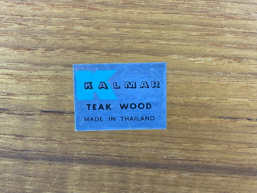 Vintage Kalmar Teak Wood Tray 16.5 X 12 And Ice Bucket 8 X 8 X 8 [Photo 9]