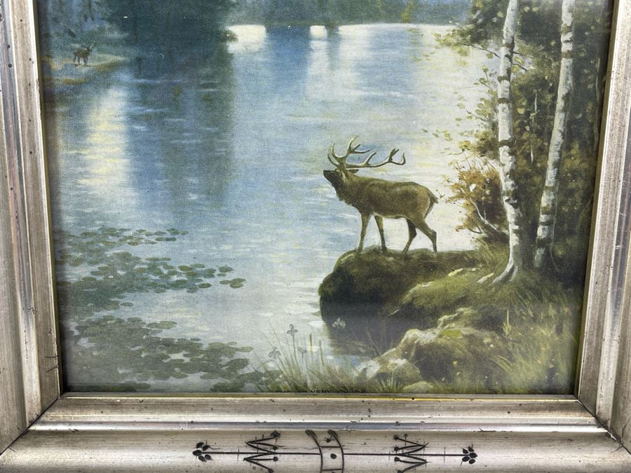 Vintage Wooden Picture Frame With Vintage Print 8 X 10 [Photo 6]