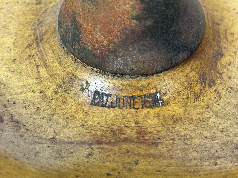 Antique Wooden Nutcracker Nut Bowl With Cast Iron Center 8R [Photo 6]