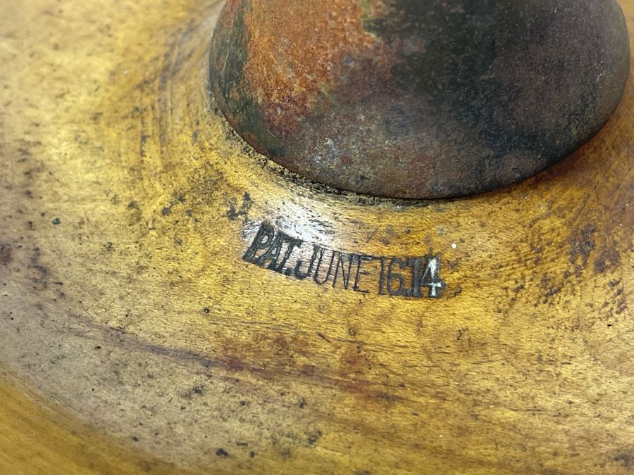 Antique Wooden Nutcracker Nut Bowl With Cast Iron Center 8R [Photo 7]