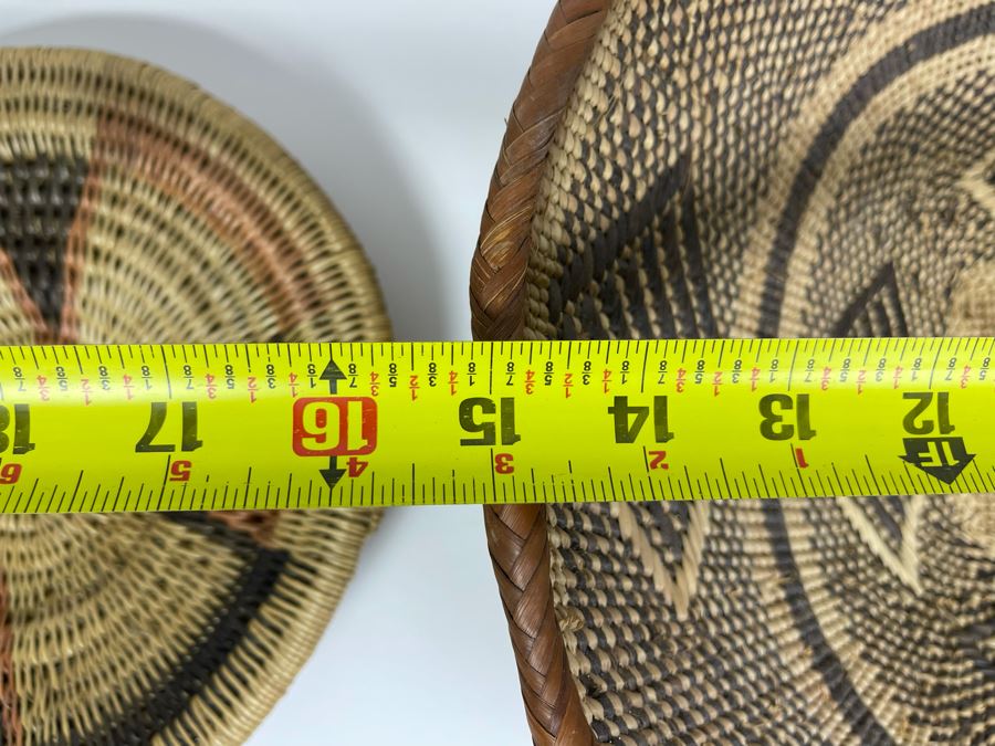 Collection Of Vintage African Baskets And Plates Larger One Is 15R [Photo 9]