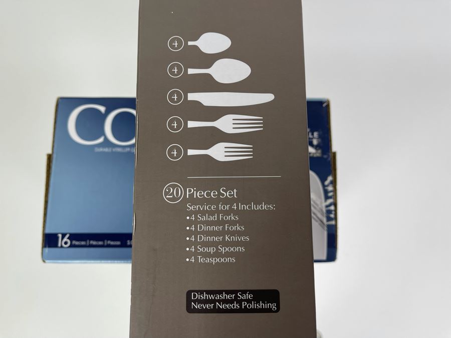 New Corelle 16 Piece Dishware Set And New Cambridge Trina Stainless Steel Flatware [Photo 5]