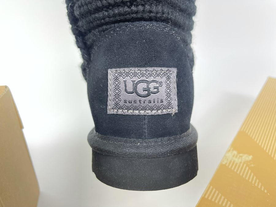 Pair Of New UGG Black Boots Classic Cardy Size 8 Retails $150 [Photo 7]