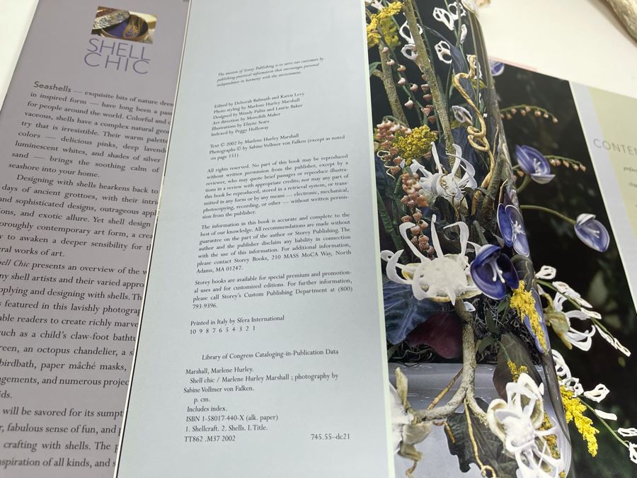 Three Conch Seashells And Shell Chic Coffee Table Book First Edition [Photo 9]