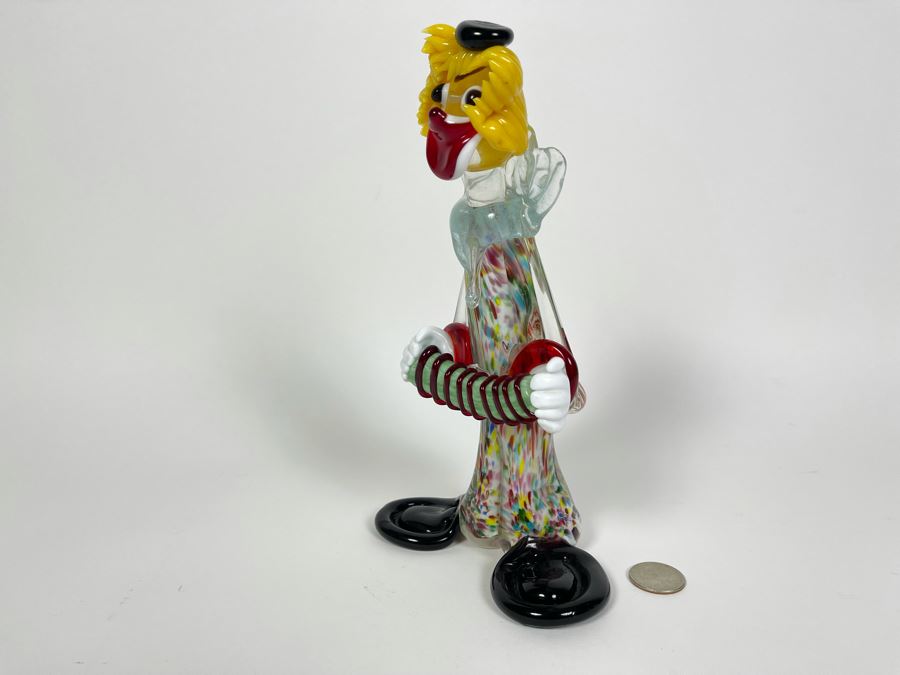 Vintage Handmade Venetian Glass Made In Murano Italy Clown 9H [Photo 5]