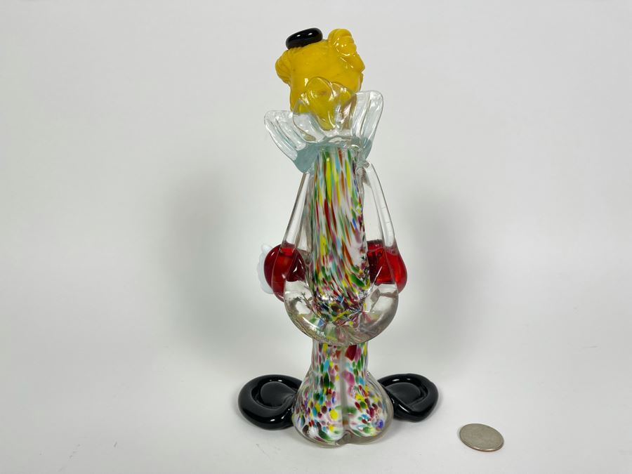 Vintage Handmade Venetian Glass Made In Murano Italy Clown 9H [Photo 4]