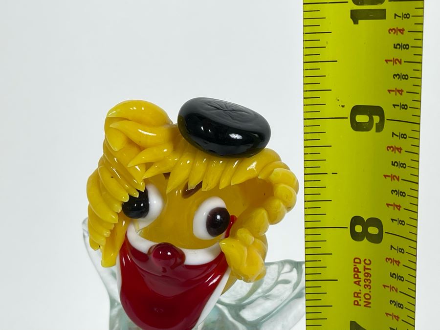 Vintage Handmade Venetian Glass Made In Murano Italy Clown 9H [Photo 8]