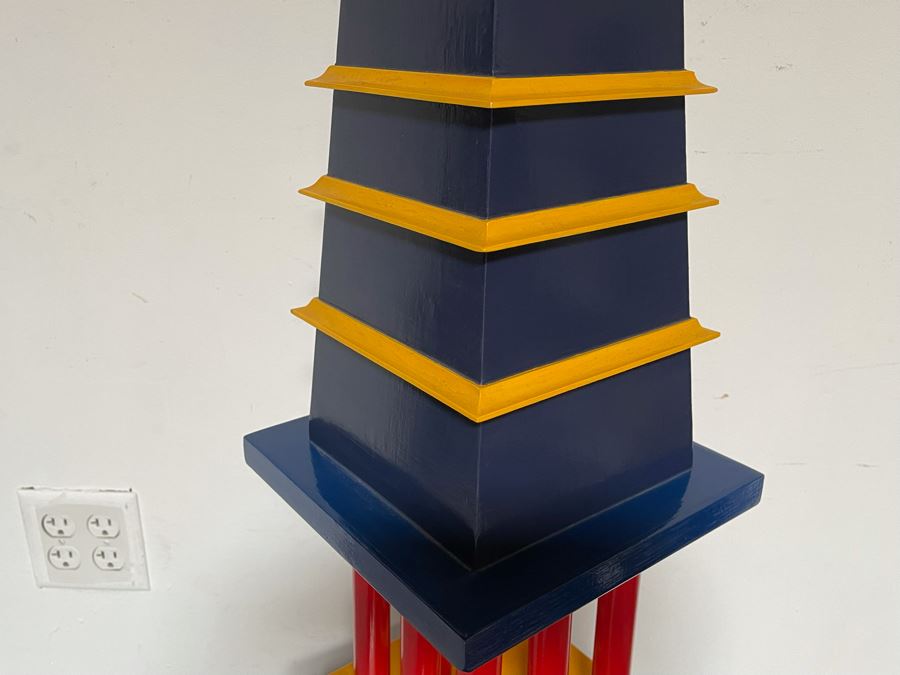 David Lavington (American, 1951–1995) Architectural Sculpture Tower Hand Signed From Music Tower Series (Top Of Tower Has Slight Chip) 10'W X 10'D X 5'3'H Retails $5,000 [Photo 14]