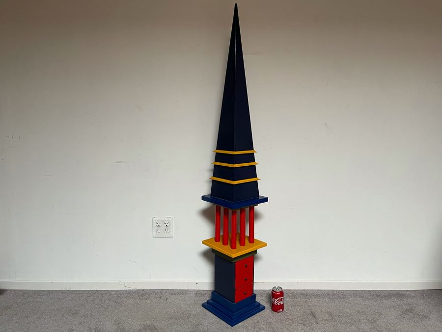 David Lavington (American, 1951–1995) Architectural Sculpture Tower Hand Signed From Music Tower Series (Top Of Tower Has Slight Chip) 10'W X 10'D X 5'3'H Retails $5,000 [Photo 6]