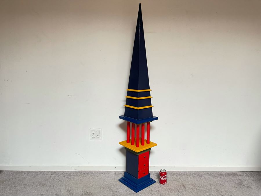 David Lavington (American, 1951–1995) Architectural Sculpture Tower Hand Signed From Music Tower Series (Top Of Tower Has Slight Chip) 10'W X 10'D X 5'3'H Retails $5,000 [Photo 4]
