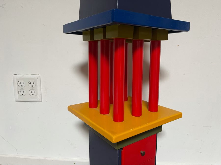 David Lavington (American, 1951–1995) Architectural Sculpture Tower Hand Signed From Music Tower Series (Top Of Tower Has Slight Chip) 10'W X 10'D X 5'3'H Retails $5,000 [Photo 9]