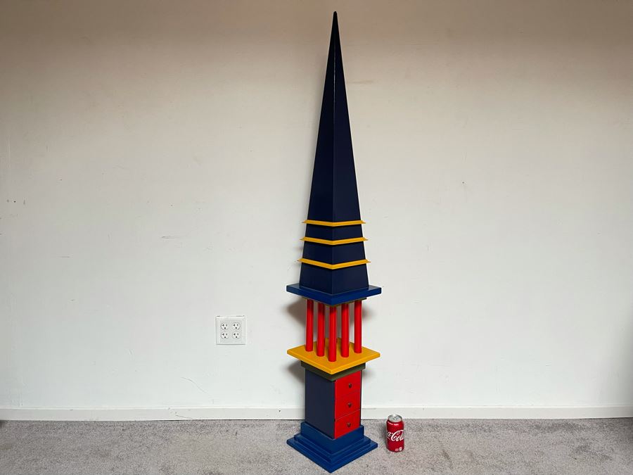 David Lavington (American, 1951–1995) Architectural Sculpture Tower Hand Signed From Music Tower Series (Top Of Tower Has Slight Chip) 10'W X 10'D X 5'3'H Retails $5,000 [Photo 7]
