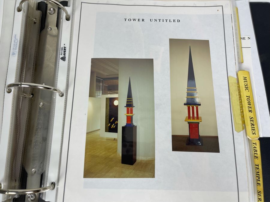 David Lavington (American, 1951–1995) Architectural Sculpture Tower Hand Signed From Music Tower Series (Top Of Tower Has Slight Chip) 10'W X 10'D X 5'3'H Retails $5,000 [Photo 2]