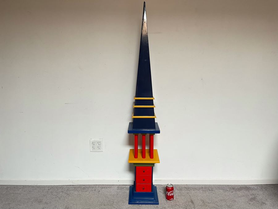 David Lavington (American, 1951–1995) Architectural Sculpture Tower Hand Signed From Music Tower Series (Top Of Tower Has Slight Chip) 10'W X 10'D X 5'3'H Retails $5,000 [Photo 5]
