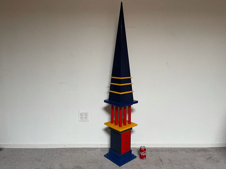 David Lavington (American, 1951–1995) Architectural Sculpture Tower Hand Signed From Music Tower Series (Top Of Tower Has Slight Chip) 10'W X 10'D X 5'3'H Retails $5,000 [Photo 8]