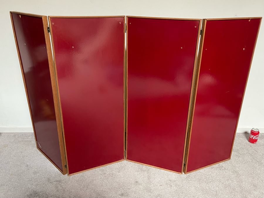 David Lavington (American, 1951–1995) Hand Painted 4-Panel Table Screen 64'W X 40'H Retails $5,000 [Photo 8]