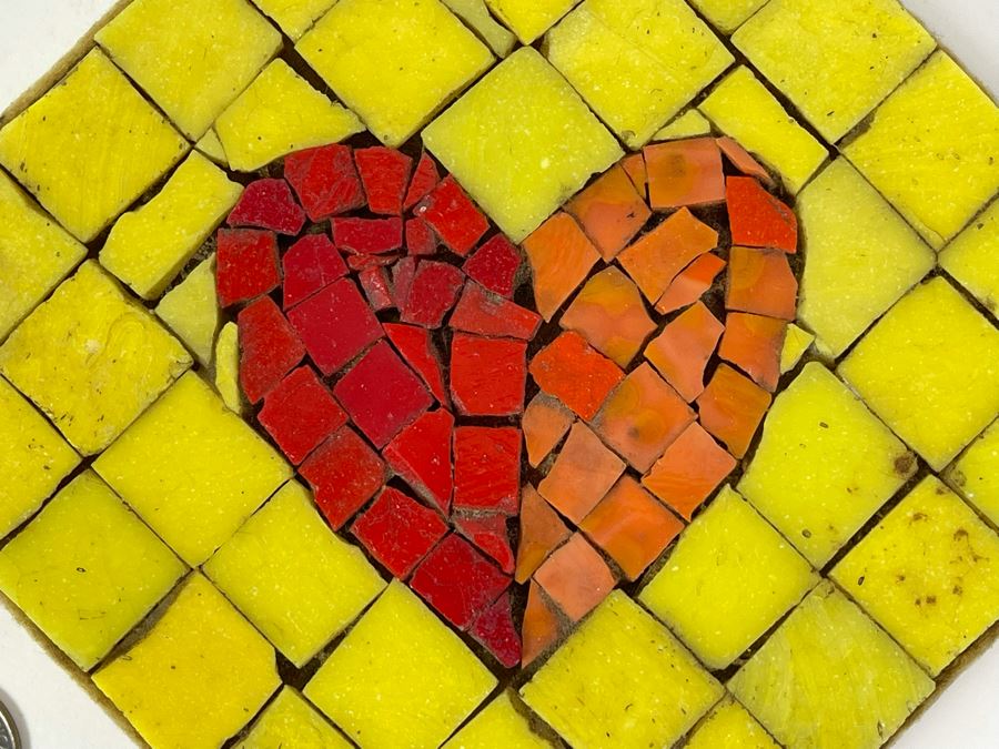 David Lavington (American, 1951–1995) Mosiac Heart On Board 5.5 X 5.5 [Photo 3]