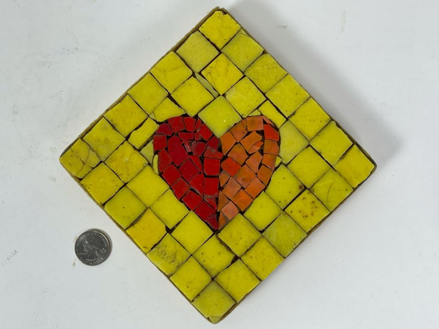 David Lavington (American, 1951–1995) Mosiac Heart On Board 5.5 X 5.5 [Photo 2]