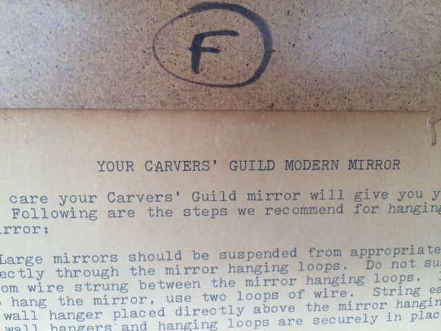 1977 Carvers' Guild Square Corner Series Mirror Designer Carol Canner [Photo 18]