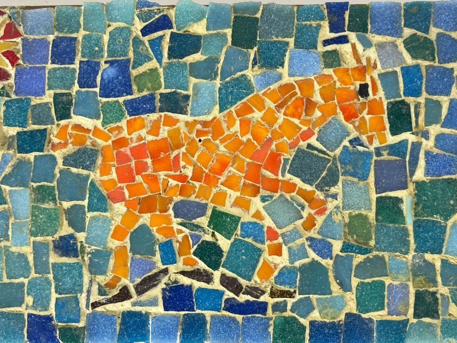 David Lavington (American, 1951–1995) Mosiac Horse On Board Signed On Back 8W X 4.5H [Photo 4]