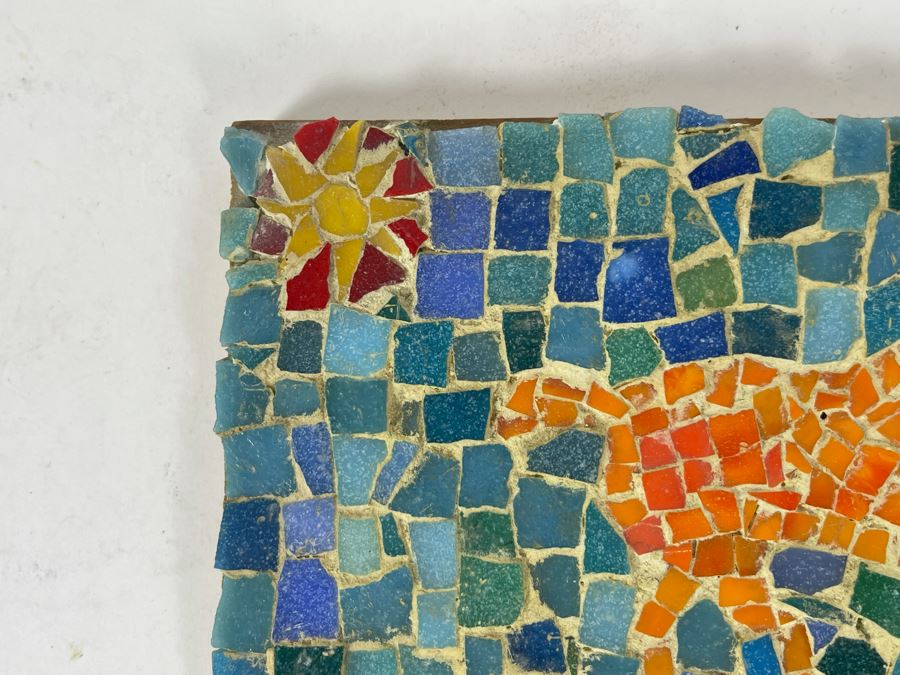 David Lavington (American, 1951–1995) Mosiac Horse On Board Signed On Back 8W X 4.5H [Photo 5]