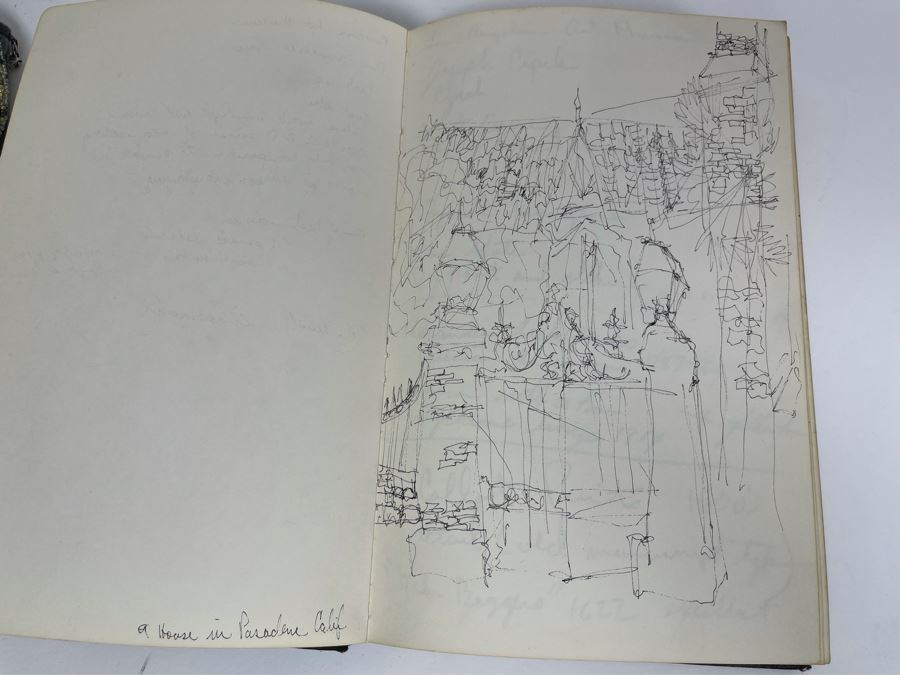 David Lavington (American, 1951–1995) Personal Artist's Journal Filled With Drawings And Writings Of David Lavington During His Travels - See Photos [Photo 14]