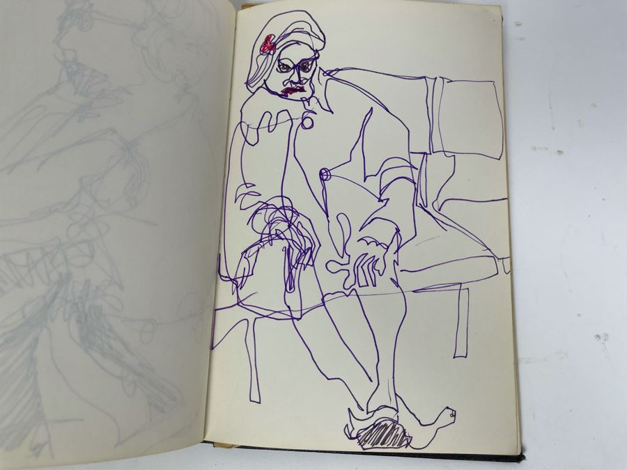 David Lavington (American, 1951–1995) Personal Artist's Journal Filled With Drawings And Writings Of David Lavington During His Travels - See Photos [Photo 32]
