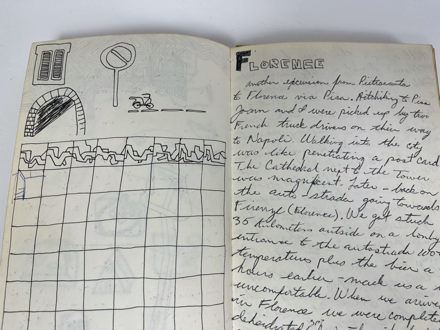 David Lavington (American, 1951–1995) Personal Artist's Journal Filled With Drawings And Writings Of David Lavington During His Travels - See Photos [Photo 25]