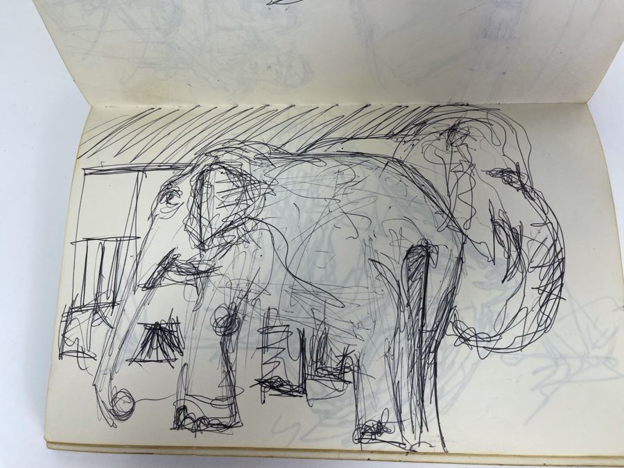 David Lavington (American, 1951–1995) Personal Artist's Journal Filled With Drawings And Writings Of David Lavington During His Travels - See Photos [Photo 22]