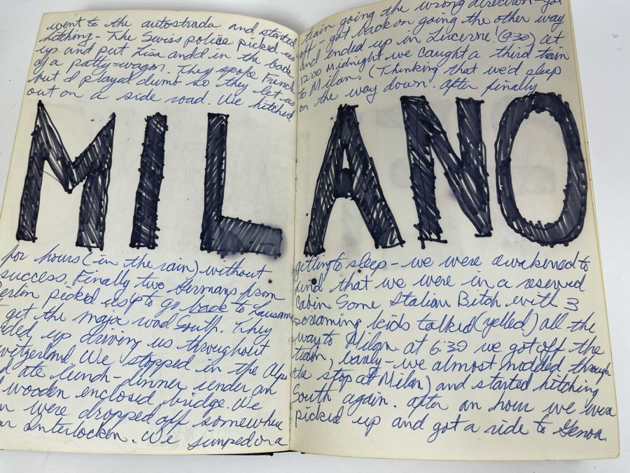 David Lavington (American, 1951–1995) Personal Artist's Journal Filled With Drawings And Writings Of David Lavington During His Travels - See Photos [Photo 23]