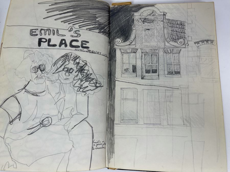 David Lavington (American, 1951–1995) Personal Artist's Journal Filled With Drawings And Writings Of David Lavington During His Travels - See Photos [Photo 30]