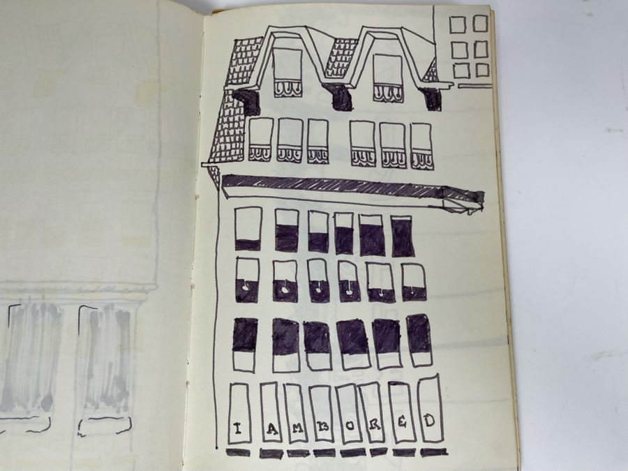 David Lavington (American, 1951–1995) Personal Artist's Journal Filled With Drawings And Writings Of David Lavington During His Travels - See Photos [Photo 28]