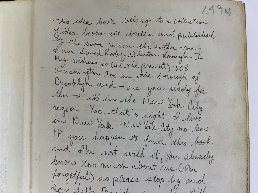 David Lavington (American, 1951–1995) Personal Artist's Journal Filled With Drawings And Writings Of David Lavington During His Travels - See Photos [Photo 4]