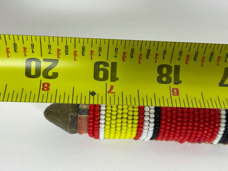 Vintage African Beaded Wooden Rungus Club Maasai Stick 20L [Photo 8]