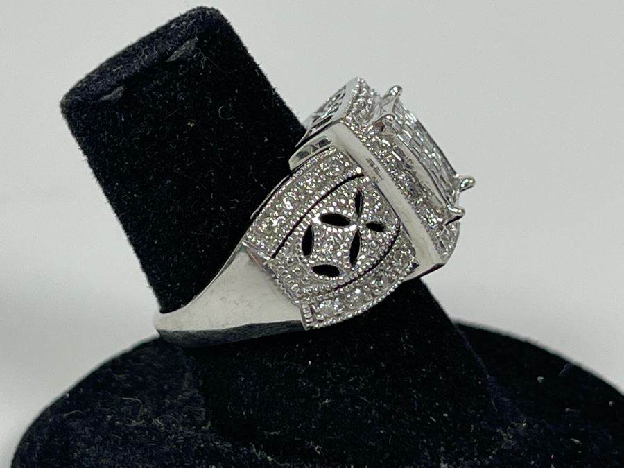 14K Gold Diamond Ring Size 6.25 5.9g FMV $400 Retail $1,200 [Photo 6]