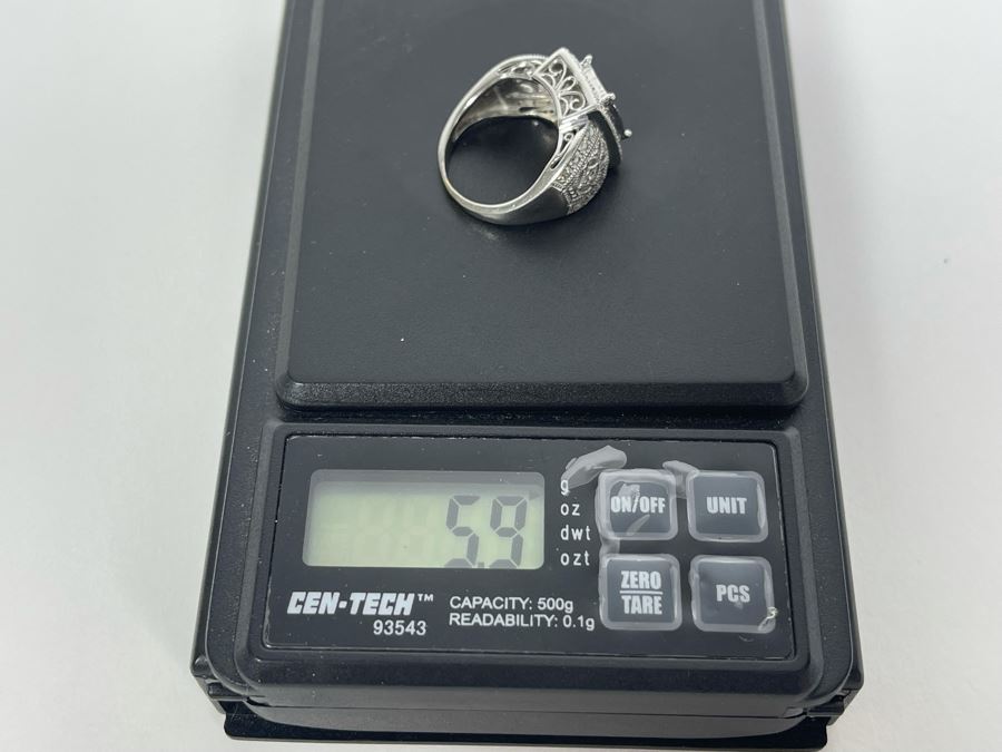 14K Gold Diamond Ring Size 6.25 5.9g FMV $400 Retail $1,200 [Photo 12]