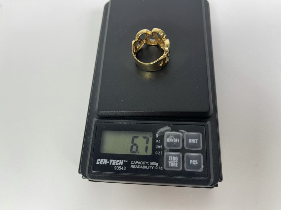 14K Gold Diamond Ring Size 7 6.7g FMV $400 Retail $1,200 [Photo 10]