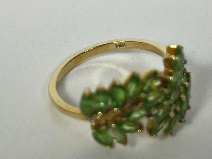 10K Gold Tsavorite Ring Size 7.5 3g [Photo 8]