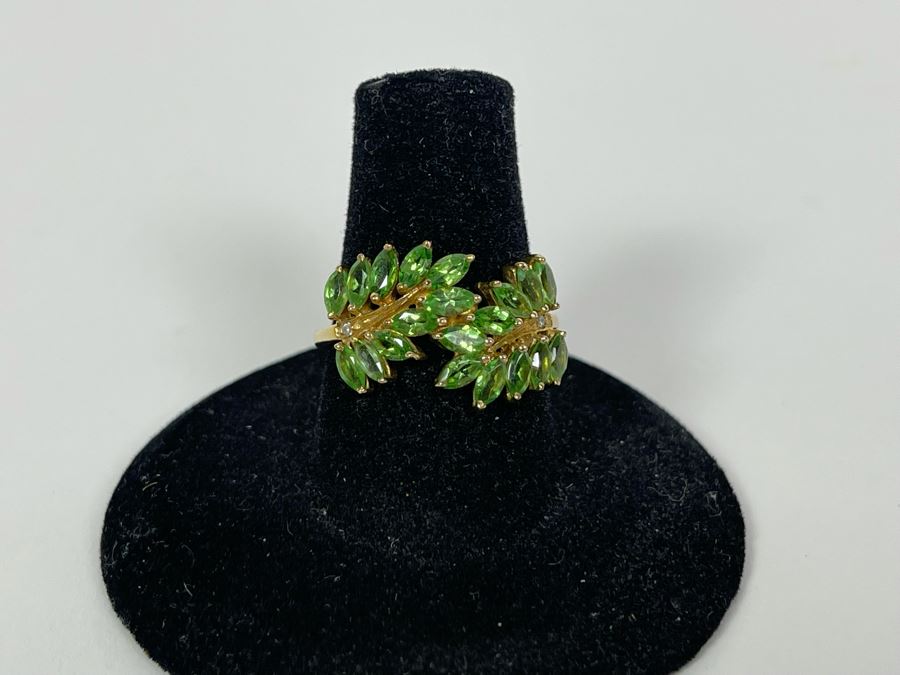 10K Gold Tsavorite Ring Size 7.5 3g [Photo 4]