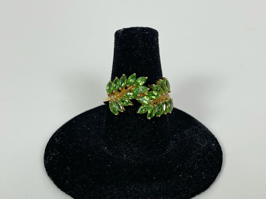 10K Gold Tsavorite Ring Size 7.5 3g [Photo 5]