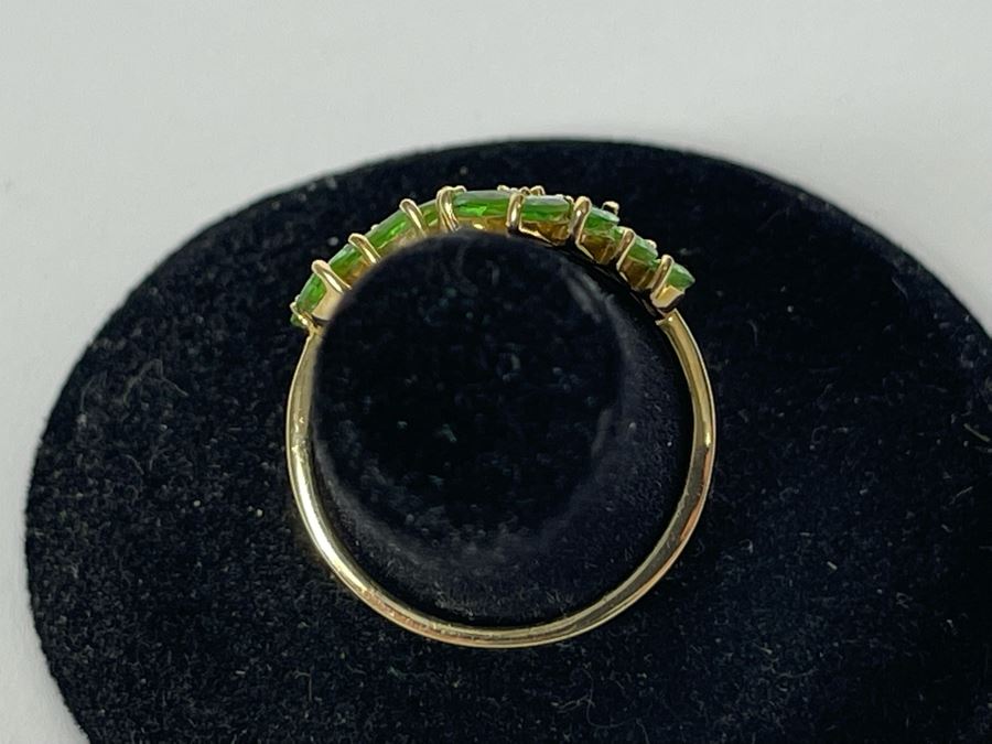 10K Gold Tsavorite Ring Size 7.5 3g [Photo 6]