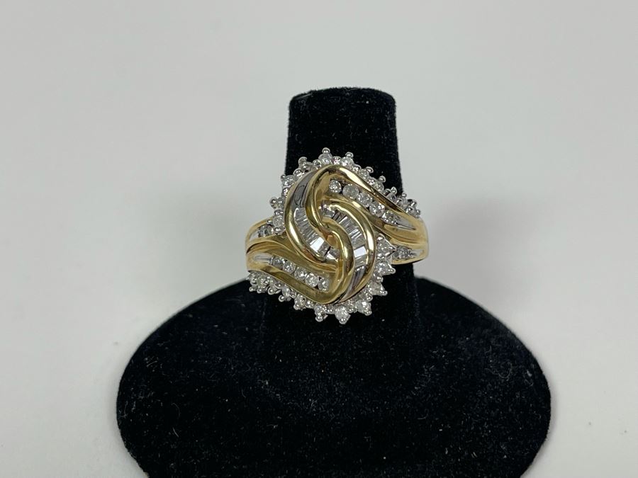 10K Gold Diamond Ring Size 7 6.8g FMV $300 Retail $1,200 [Photo 3]