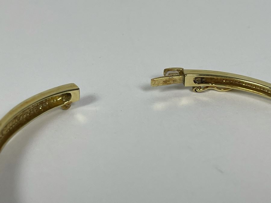 10K Gold Diamond Bangle 2 3/8W 8.8g FMV $350 Retail $1,050 [Photo 12]